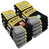 SOXCO 10 paia calze da lavoro uomo lunghe rinforzate WORK Socks, 43-46