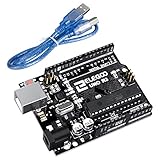 ELEGOO UNO R3 Board Scheda con Cavo USB Compatibile con i progetti IDE di Arduino Conforme alla direttiva RoHS