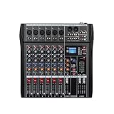 Weymic CK-60 Professional Audio Mixing Console(6-Channel) for Recording DJ Stage Karaoke Music Application w/USB BT Input