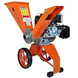 Forest Master 6hp - Cippatrice compatta a benzina con azionamento diretto 208 cc, 4 tempi, per produrre pezzi fino a 50 mm di diametro, portatile, leggera e ben bilanciata, facile da riporre