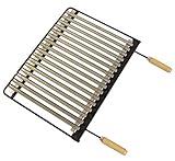 IMEX EL ZORRO 71604 - Griglia per Barbecue, in Acciaio Inossidabile, 46,5 x 41 cm