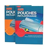 100 POUCHES PER LA PLASTIFICAZIONE 125 MICRON A6 11.1x15.4 CM lucida per plasticatrice