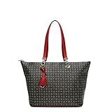 Pollini Borsa Tapiro Donna Nero-Rosso - TE8410PP02Q1100B