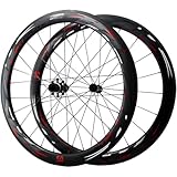 UNFRASLOP 50Mm Ruote per Bicicletta da Strada 700C in Fibra di Carbonio Cerchio V Brake 50MM Ruote per Bicicletta da Corsa 25Mm Larghezza per 7-12 velocità Solo 1830G Matte