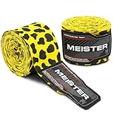 Meister Coppia di fasce elastiche in cotone per MMA e boxe, stampa leopardata, 457 cm