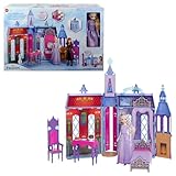 Mattel Disney Frozen - Castello di Arendelle, playset con 4 aree di gioco e bambola Elsa, 15+ mobili e accessori inclusi, ispirato al film Disney Frozen 2, giocattolo per bambini, 3+ anni, HTP22