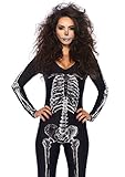 Leg Avenue X-Ray Skeleton Catsuit Accessorio, Nero (Black, White), (Taglia Produttore: X-LargeUk 16-18) Donna