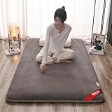 QiuShuiDr Materasso Futon Pieghevole Giapponese, Materasso Futon Spesso, Tatami Materassi Da Terra, Pieghevole Ospiti Materasso ​da Pavimento Morbido Futon Naturale (Color : B, Size : 90x200cm)