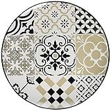 Brandani 53203 Alhambra Centrotavola rotondo, mattonelle, stoneware, diametro cm 32, multicolore