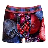 KQNZT Boxer da uomo, boxer da uomo, motivo frutti lamponi e mirtilli, Design 6770, M