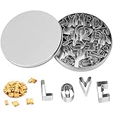 Stampino per biscotti, alfabeti lettere fondente biscotto stampo fai da te in plastica simbolo cottura stampo in acciaio inox alfabeto biscotto cucina gadget accessori set