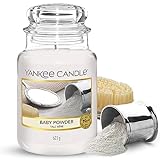 Yankee Candle Candela profumata in giara grande | Baby Powder | Durata Fino a 150 Ore