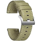 hemsut h Cinturino di ricambio per orologio da polso, in tela, 18 mm, 20 mm, 22 mm, 24 mm, per uomo e donna