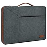 NUBILY Custodia Borsa Porta PC 15 15,6 Pollici Borsa Sleeve Antiurto Impermeabile Custodia per Laptop Notebook, Ultrabook e Netbook HP/Acer/dell/Lenovo/Sony/Toshiba ECC - Grigio Scuro