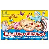 Hasbro Gaming L Allegro Chirurgo, Gioco da Tavolo Elettronico del Dottore, Set Medico con Carte, Parti Anatomiche e Malattie Divertenti, Giochi per Bambini e Bambine da 6 Anni, 1 o più Giocatori