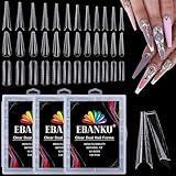 EBANKU 360 PZ Chiaro Copertura Completa Dual Nail System Forma Mold 3 Forme Doppio Sistema Chiodo Acrilico Nail Extension Tips Nail Art Manicure Strumenti fai da te