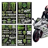 4 Pezzi Moto Adesivi, Adesivo per moto, Monster Energy Stickers, Moto Adesivi Sponsor, Motocross Sticker Adesivi, per Moto Skateboard Auto e Moto da Fuoristrada