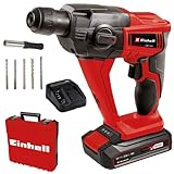 Einhell Tassellatore TE-HD 18 Li Kit (1x2,5 Ah) Power X-Change (li-ion, 18 V, 1,2 J, portaut. SDS Plus, cap. foratura calcestr. 12 mm, incl. 2,5 Ah batteria, caricabatteria, 5 punte, valigetta)