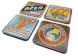 The Simpsons CSP0023 Set di 4 sottobicchieri Moes Taven, Multicolore