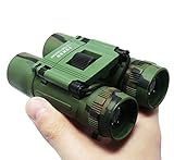 Binocolo Professionale 12x30 Verde Militare con Lenti Antiriflesso per Campeggio Sorveglianza Concerti Bird-Watching Caccia Soft-Air (Colore: Verde)