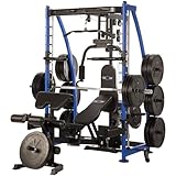 MAXXUS Multipower Palestra 8.1 - con Lat Machine, in Acciaio, Maniglia Canottaggio, Stazione Dip, Panca Pesi - Smith Machine, Multi Gym Multifunzione, Attrezzo, Macchina, Macchinari, Rack