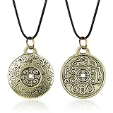 2pcs Collana con catena con Le caratteristiche dell amuleto di denaro Feng Shui, con ciondolo Gioielli regalo vintage