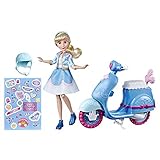 Disney Hasbro Princess Comfy Squad (Bambola Fashion Cenerentola con Scooter, Casco e Adesivi per Personalizzare, Ispirata al film Ralph spacca Internet), Multicolore, E8937