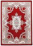 Sona-Lux - Tappeto classico Aubusson rosso