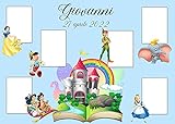 Tableau battesimo personaggi disney - tableau comunione bimbo azzurro