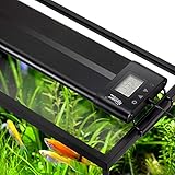 hygger Luce Led per Acquario,Illuminazione per Acquario Spettro Completo con LCD Monitor,Sunrise Sunset Moon e Modalità Fai da Te, Timer Regolabile, Luce per Acquario con 7 Colori per Acquario