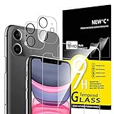 NEW C Set di 4, 2 x vetro temperato per iPhone 11 e 2 x protezione fotocamera posteriore, anti graffio, senza bolle d aria, ultra resistente, durezza 9H Glass