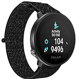 Polar Unite Fitness Watch, Activity Tracker 24/7, Analisi del Sonno, GPS da Smartphone, Guida all Allenamento Quotidiano, Misurazione del Recupero Cardiofrequenzimetro dal Polso, Chiusura Nera, M-L