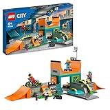 LEGO City Skate Park Urbano, Gioco per Bambini e Bambine da 6 Anni in su con Bicicletta BMX Giocattolo, Skateboard, Monopattino, Rollerblade e 4 Minifigure per le Acrobazie 60364