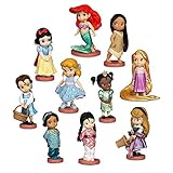 Disney Store Collezione Animator, 10 pezzi, dettagli glitter sui vestiti, con Belle, la Principessa Jasmine, Cenerentola e molte altre principesse, giocattoli bambini con età 3+