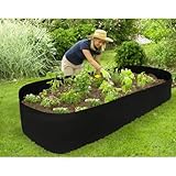 Borsa per piante, colore nero, fioriera da giardino traspirante, per coltivazione di verdure, per balconi, giardino, cortile