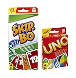 Mattel Gioco di carte UNO e gioco di carte SkipBo nel set