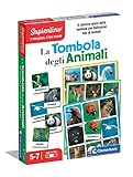 Clementoni- Sapientino-Tombola Gioco Educativo 5 Anni, Tessere ad Incastro, Flashcards Animali-Made in Italy, Colore Italiano, 16770