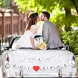 LOHAME 9pz Oggi Sposi Striscione Matrimonio Festone Oggi Sposi per Auto Matrimonio Oggi Sposi Striscione Bandierin per Auto Casa Esterno Giardino Tavolo Parete Addobbi Fotografia Matrimonio Nozze