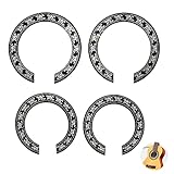 4pcs Adesivo intarsio rosetta per chitarra chitarra suono foro decalcomania Adesivi per chitarra acustica Inlaystickers per Chitarre Acustiche Per parti e accessori di chitarra classica acustica