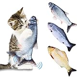 Camidy Simulazione Pesce Bambola Elettrica per Gatto Peluche USB Cat Pesce Giocattolo Avvolgente Divertente Movimento Interattivo per Gatti Gattino