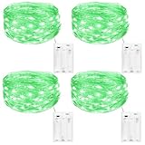 kolpop Stringa Luci LED a Batteria [4 Pezzi], Catena Luminosa 5m 50 LED con Filo Rame Ghirlanda Luminosa Lucine LED Decorative per Camere da Letto Giardino Casa Feste Natale Matrimonio (Verde)