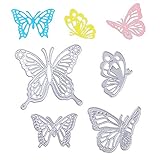 4 pz Fustelle Stencil Farfalla Cutting Dies per Fai da Te Album di Carta Biglietti Scrapbooking (B)