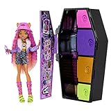 Monster High - Playset Segreti da Brivido Clawdeen Wolf, set con bambola, abiti e armadietto, 19+ accessori​, giocattolo per bambini, 4+ anni, HKY61