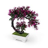 Pianta da Interno Fnta,DEANKEJI Bonsai Artificiali,Piccola Piantina da Scrivania,Naturale Piante Finte Alleviare la Fatica,Piante Artificiali Decorazione per Balcone, Giardino, Ufficio Ornamenti