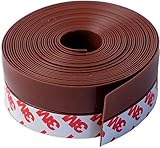 Dpm Tapes - Paraspifferi Silicone Sottoporta Con Adesivo Premium, lunghezza 5 metri, Porta Blindata d ingresso, Isolante Termico Porte Finestre, Protezione Freddo, Protezione Suoni (Marrone)