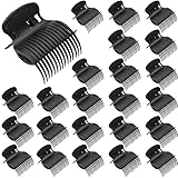 Clip per Bigodini, 24 Pack Clip di Ricambio per Capelli Calda Bigodini Clip in Plastica Clip Clip per Bigodini Clip di Ricambio per Capelli, per Donne e Ragazze (24 Nero)