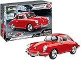 Revell RV07679 - Modellino auto vintage Porsche 356 Coupé fai da te, 1:16, 25 cm, REV-07679, colore: rosso, 1:16/25 cm