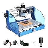 Mostics, CNC 3018 Pro 2 in 1 con modulo di potenza da 5,5 W, tutto il telaio in metallo, macchina per incidere CNC, fresatrice, incisore CNC3018PRO (con modulo di potenza da 5,5 W)