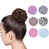 KSUKTSW 6 Pezzi Copertura a Rete per Danza Classica con Elastico,Retina per Capelli Chignon Retina per Capelli Chignon Bambina con Perline Retine per Capelli per Hotel Infermiera