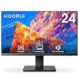 KOORUI Monitor 24 Pollici, Altoparlanti incorporati Schermo PC, Full HD(1920x1080), IPS, HDMI 1.4 (100Hz) & VGA(60Hz), 99% sRGB, Flicker Safe